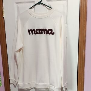 Isabel Maternity by Ingrid & Isabel Cream "mama" Crewneck Sweater